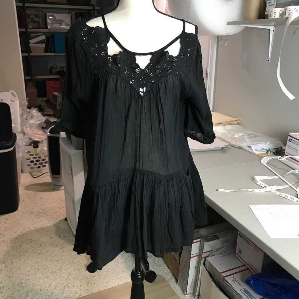 Women's Black Free People Tunic/mini dress Size XS